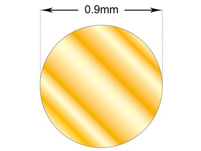 Filo Tondo 18kt Oro Giallo 3n Ricotto, 0,90 MM - Immagine Standard - 3