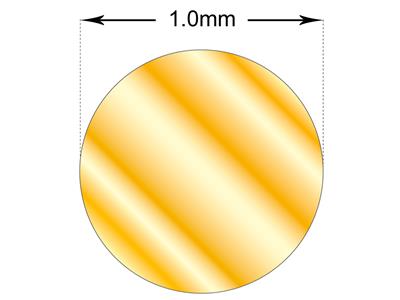 Filo Tondo 18kt Oro Giallo 3n Ricotto, 1,00 MM - Immagine Standard - 3