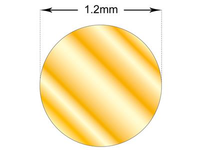 Filo Tondo 18kt Oro Giallo 3n Ricotto, 1,20 MM - Immagine Standard - 3