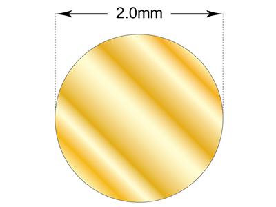 Filo Tondo Ricotto In Oro Giallo 18k 3n, 2,00 MM - Immagine Standard - 3