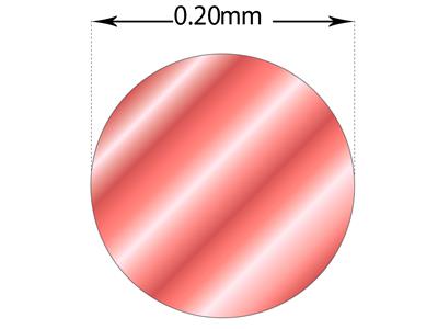 Filo Tondo Laser Oro Rosa 18 Caratiricotto, 0,20 MM - Immagine Standard - 2