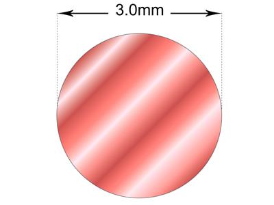Filo Tondo Ricotto Oro Rosa 18 Carati, 3,00 MM - Immagine Standard - 2
