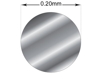 Filo Laser Rotondo Oro Grigio 18kbnricottura, 0,20 MM - Immagine Standard - 2