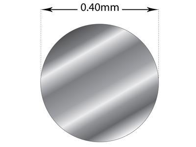 Filo Tondo Oro Bianco 18k Bn Ricotto, 0,40 MM - Immagine Standard - 3