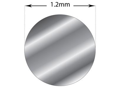 Filo Tondo Oro Bianco 18k Bn Ricotto, 1,20 MM - Immagine Standard - 3