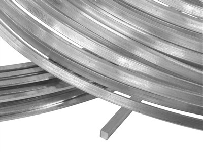 Filo Quadrato In Oro Bianco 18k Pd 12 Ricotto, 3,00 MM - Immagine Standard - 2