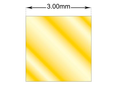 Filo A Sezione Quadrata 18kt Oro Giallo 3n Ricotto, 3,00 MM - Immagine Standard - 3