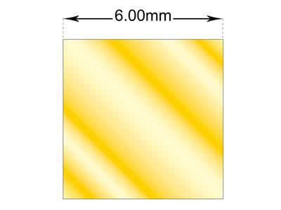 Filo A Sezione Quadrata 18kt Oro Giallo 3n Ricotto, 6,00 MM - Immagine Standard - 3