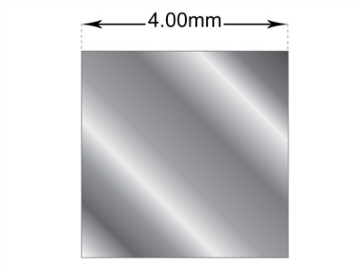 Filo Metallico A Sezione Quadrataoro Bianco 18kt Ricotto Bn, 4,00 MM - Immagine Standard - 3