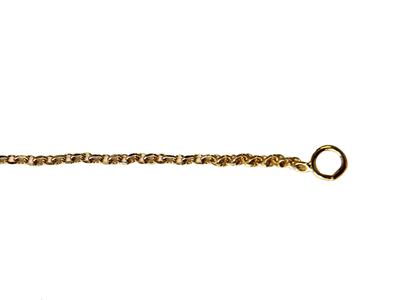 Catena Di Sicurezza Per Bracciale Forçat A Maglie Da 1,35 Mm, 6 Cm, Placcata Oro 3 Micron - Immagine Standard - 2