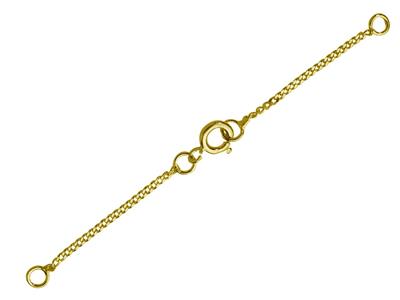 Catena Di Sicurezza Per Collana Da 1,50 MM Con Curvatura Di 6 Cm, Placcata Oro 3 Micron - Immagine Standard - 1