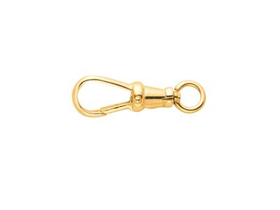 Moschettone Girevole Con Anello Aperto 23 X 8 Mm, Oro Giallo 9k - Immagine Standard - 1