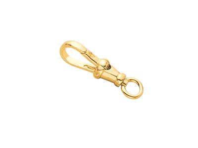 Moschettone Girevole Con Anello Aperto 23 X 8 Mm, Oro Giallo 9k - Immagine Standard - 3