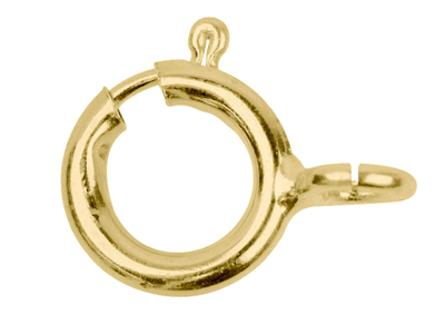 Anello Meccanico Leggero A Molla 5 MM Con Anello Chiuso, Non Saldato, Oro Giallo 9k - Immagine Standard - 1