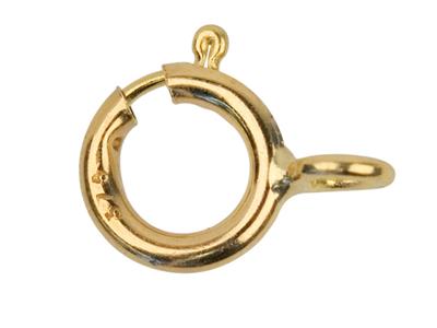 Chiusura A Molla Pesante, 6 Mm, Oro Giallo Da 9 Kt - Immagine Standard - 1