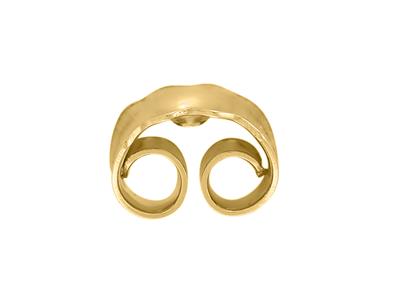 Chiusura A Farfalla Belga Festonata, Oro Giallo 9k. Rif. 07406 Bis, Ilpaio