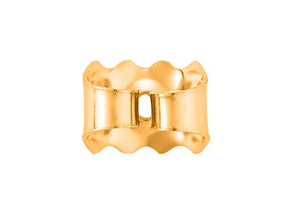 Chiusura A Farfalla Belga Festonata, Oro Giallo 9k, Ref.7406, Il Paio - Immagine Standard - 2