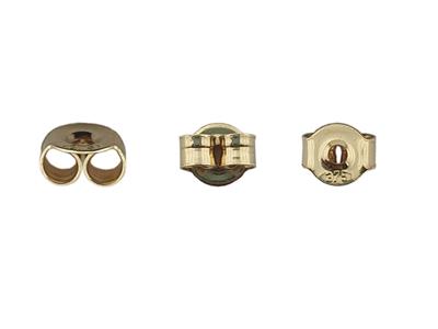 Chiusura A Farfalla Belga Liscia, Oro Giallo 9k Rif. 7405, Coppia - Immagine Standard - 3