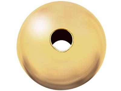 Pallina Liscia 2 Fori, 4 Mm, Oro Giallo 9k