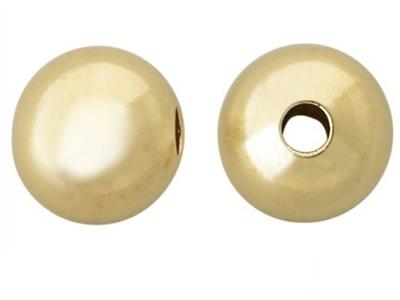 Perlina Semplice Tonda A 2 Fori, 4 Mm, Oro Giallo Da 9 Kt - Immagine Standard - 2