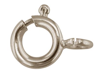 Anello A Molla 5 Mm, Con Anello Aperto, Oro Bianco 9k Rodiato - Immagine Standard - 1