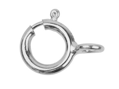 Anello A Molla Meccanico Leggero Aperto 5 Mm, Oro 9k Grigio Non Rodiato. Rif. 07501 - Immagine Standard - 1