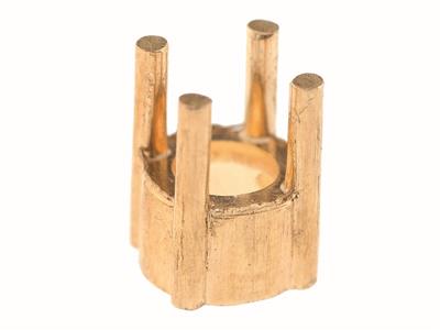 Lunetta A 4 Griffe Per Pietra Rotonda 2 Mm, Oro Giallo 18 Carati. Rif.02065 - Immagine Standard - 2