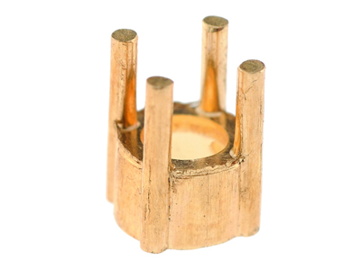 Castone A 4 Griffe Per Pietra Rotonda 3 Mm, Oro Giallo 18 Carati. Rif.02065 - Immagine Standard - 1