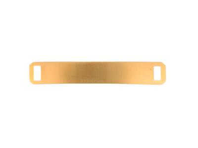 Piastra Rettangolo Identit 3,60 X 0,80 Cm, Spessoreeur 0,50 Mm, Fori Rettangolari, 18kt Oro Giallo