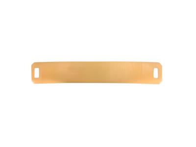 Piastra Rettangolo Identit 2,50 X 0,40 Cm, Spessoreeur 0,40 Mm, Fori Rettangolari, 18kt Oro Giallo