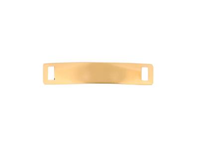 Targhetta Identificativa Rettangolare 2 X 0,40 Cm, Spessore 0,30 Mm, Fori Rettangolari, Oro Giallo 18k