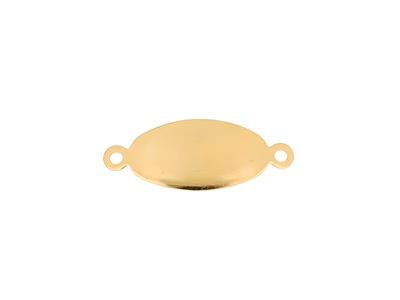 Targhetta Identificativa Ovale 2,60x 1 Cm, Spessore 0,90 Mm, Con Anel Li, Oro 18 Kt