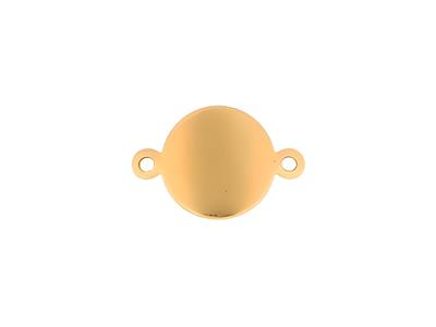 Targhetta Identificativa Rotonda 2 X 1,40 Cm, Spessore 0,90 Mm, Con Anelli, Oro Giallo 18k