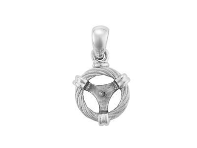 Ciondolo Boa Per Perla Da 8 A 11 Mm, Oro Grigio 18 Carati. Rif. Pec12