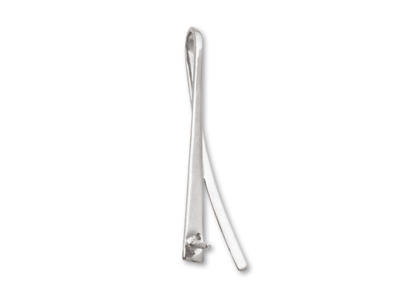 Ciondolo A Barretta Per Perla Da 7 A 10 Mm, Oro Bianco 18 Carati. Rif.pe114