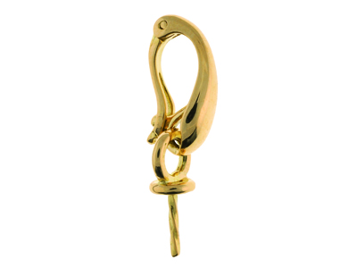 Cerniera A Clip Per Perla Da 9 A 10mm, Oro Giallo 18 Carati. Rif. Pec 038