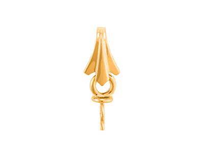 Cerniera A Clip Per Perla Da 9 A 10mm, Oro Giallo 18 Carati. Rif. Pec 039 - Immagine Standard - 2