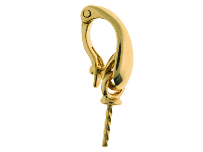 Cerniera A Molla Per Perla Da 5 A 9mm, Oro Giallo 18 Carati. Rif. Pec 044