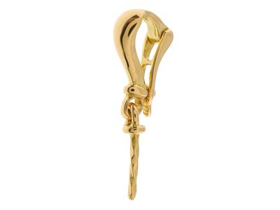 Cerniera A Molla Per Perle Da 6 A 12 Mm, Oro Giallo 18 Carati. Rif. Pec052