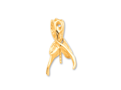 Ciondolo A Pinza Per Perla Da 7 A 10 Mm, Oro Giallo 18 Carati. Rif. Pe124