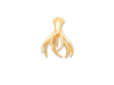 Ciondolo Polpo Per Perla Da 8 A 10 Mm, Oro Giallo 18 Carati. Rif. Pe82