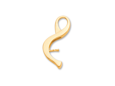 Ciondolo Ad Anello Per Perla Da 7 A9 Mm, Oro Giallo 18 Carati. Rif. P E213