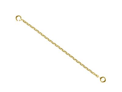 Catena Di Sicurezza Per Bracciale Da 6 Cm, Maglia Forat Taglio Diamante Da 1,36 Mm, Oro Giallo 18 Kt 3n