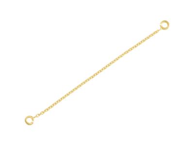Catena Di Sicurezza Per Bracciale Da 6 Cm, Maglia Forzatina Rotonda Da1,17 Mm, Oro Giallo 18 Carati
