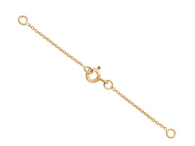 Catena Di Sicurezza Per Collana, Maglia Forzat Rotonda 1,10 Mm, 6,50 Cm, Oro Giallo 18k