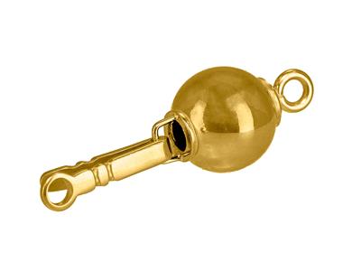 Chiusura Prigioniero, Sfera Liscia 8 Mm, 18kt Oro Giallo - Immagine Standard - 3