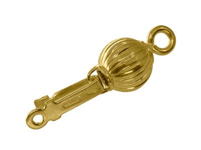 Chiusura Di Sicurezza, Pallina Zigrinata Da 6 Mm, Oro Giallo 18 Carati - Immagine Standard - 3