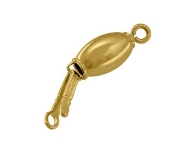 Chiusura Imperdibile, Oliva Liscia 10x 6 Mm, Oro 18k Giallo - Immagine Standard - 3