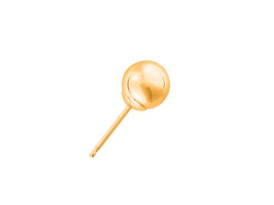 Gambo Con Sfera Da 3 Mm, Oro Giallo18 Carati.ref. 07451, Coppia