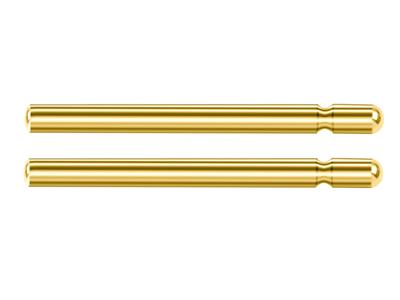Stelo Singolo Per Orecchino 1 X 10 Mm, Oro Giallo 18 Carati. Rif. 07400-10, Pezzo - Immagine Standard - 2